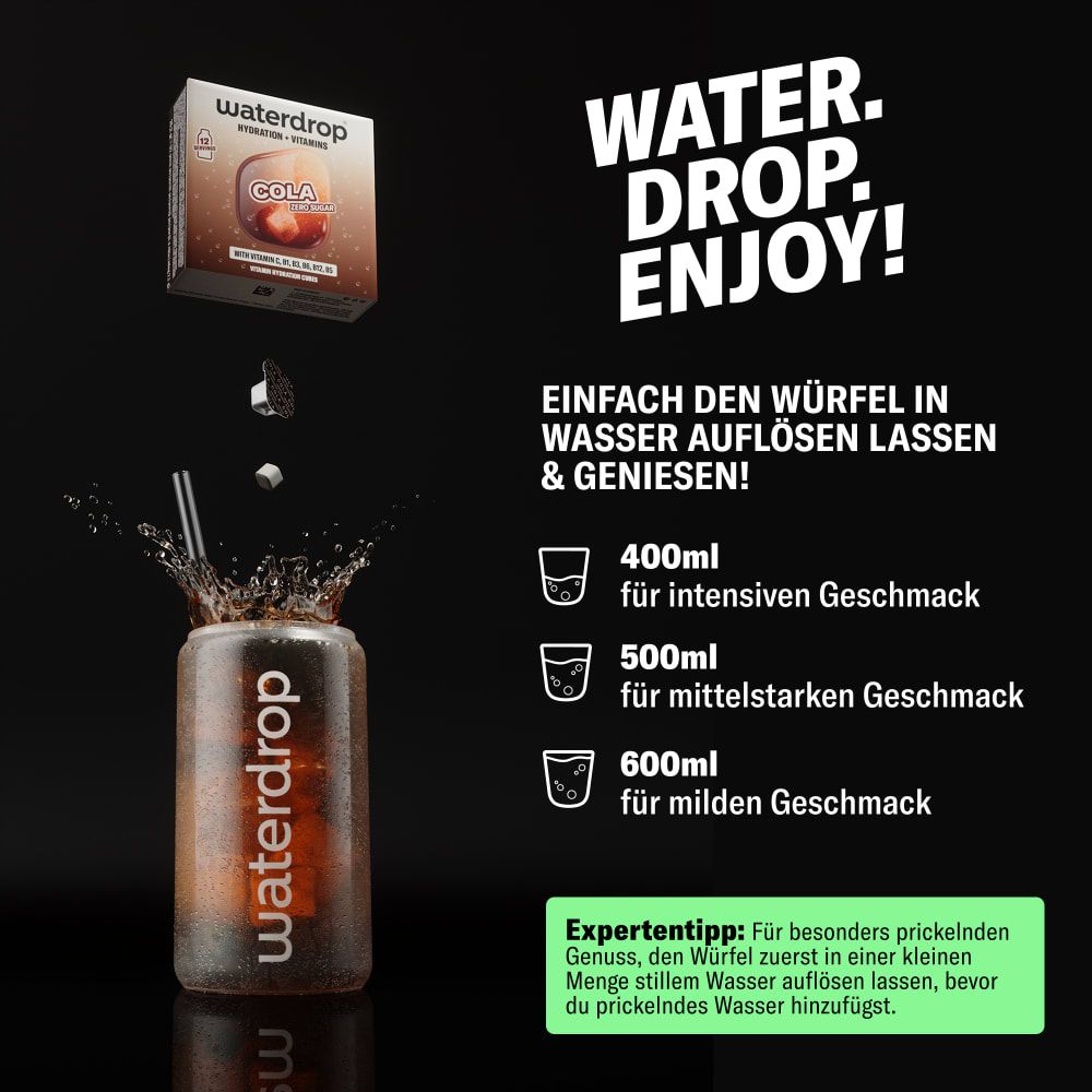 waterdrop® Microdrink Cola Trio – verbesserte Rezeptur -