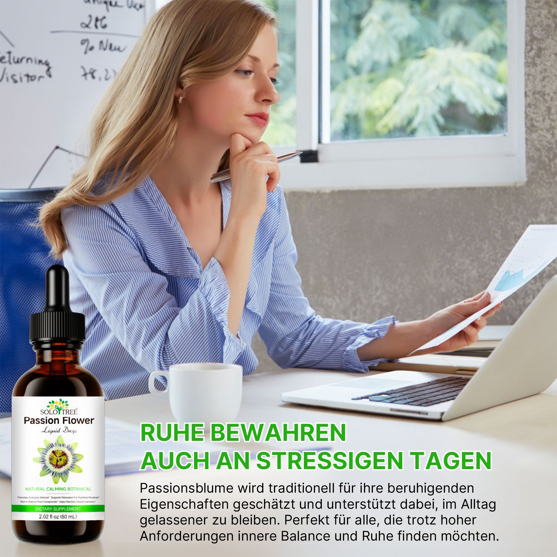 ALIVER Passionsblume Tropfen für Ruhe Entspannung besseren Schlaf
