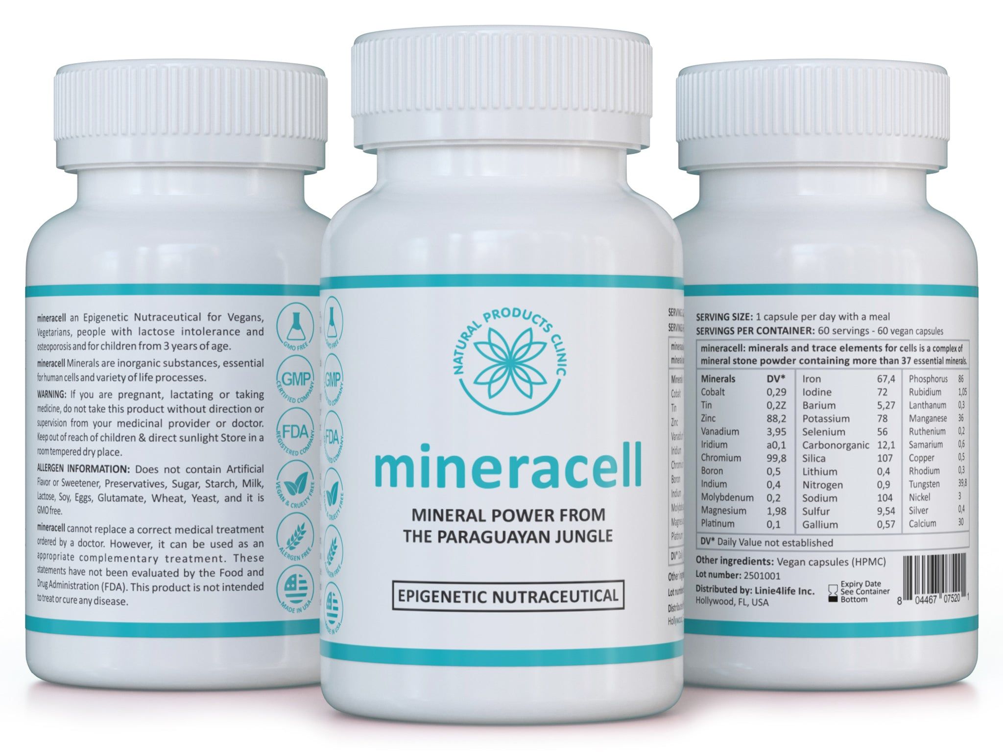 Natural Products Clinic Mineracell – Mineralstoffkomplex mit über 37 Mineralstoffen