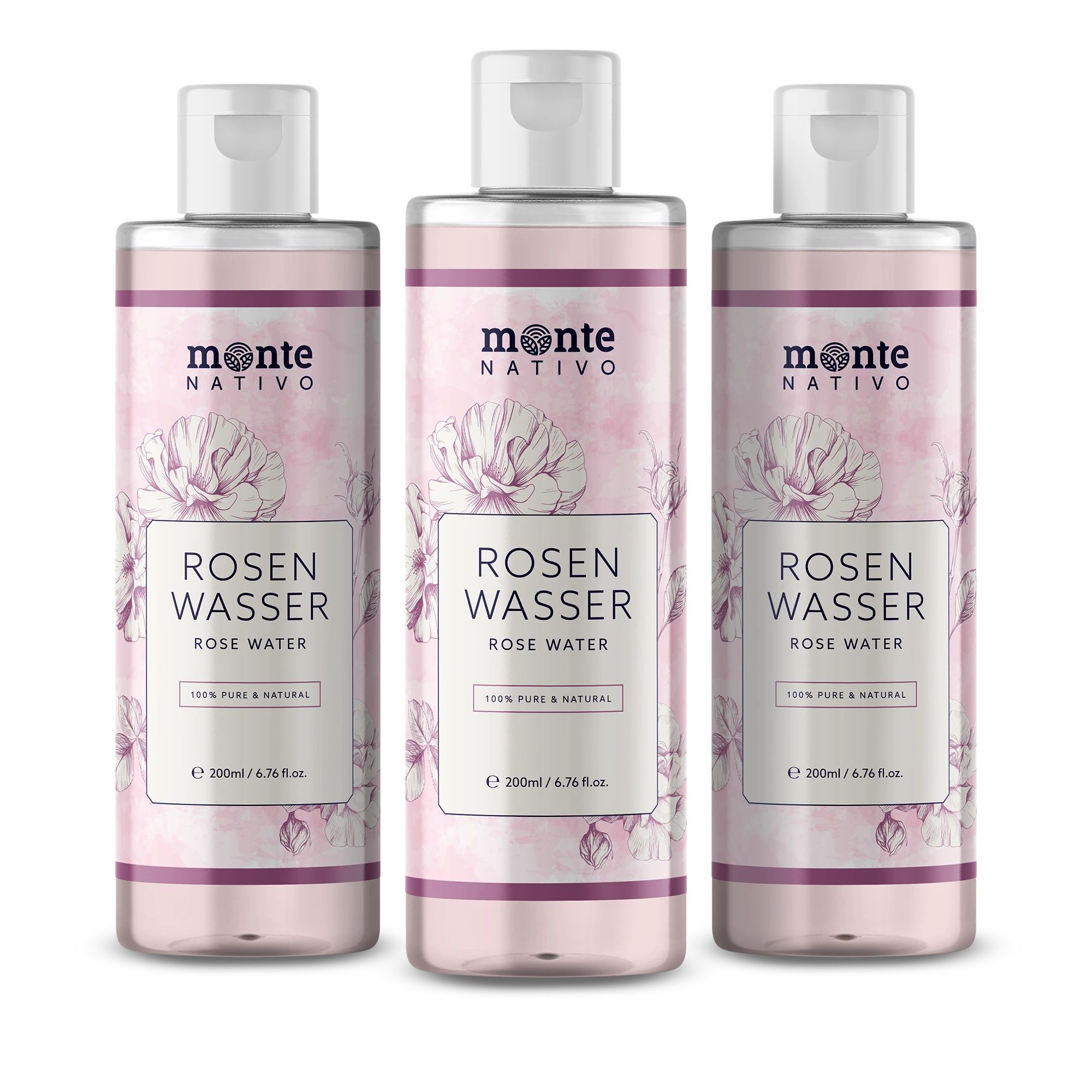 Monte Nativo Rosenwasser – 100% rein für Gesicht & Haar