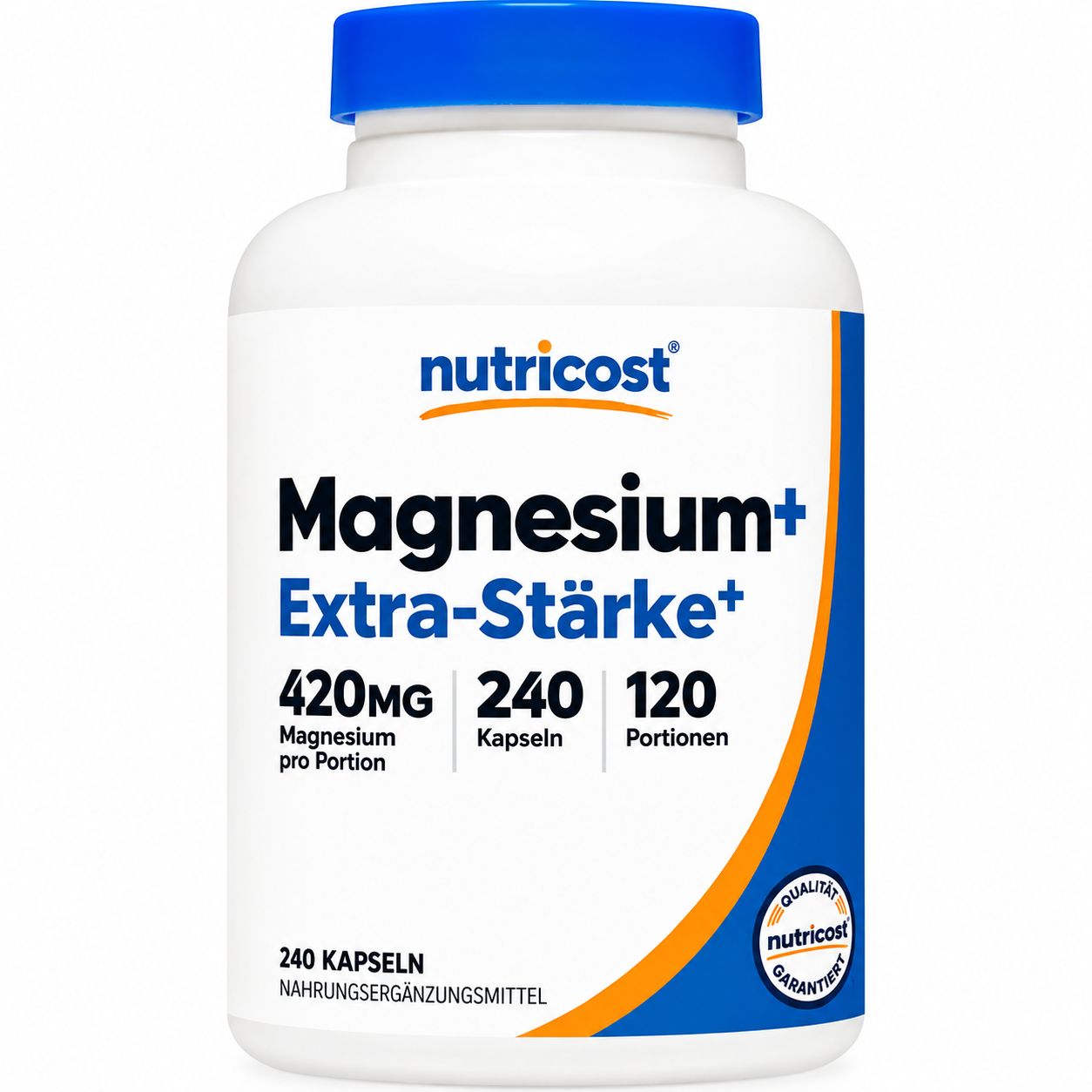 Nutricost Magnesium Extra-Stärke, 420 mg Magnesium pro Portion, 240 Kapseln.