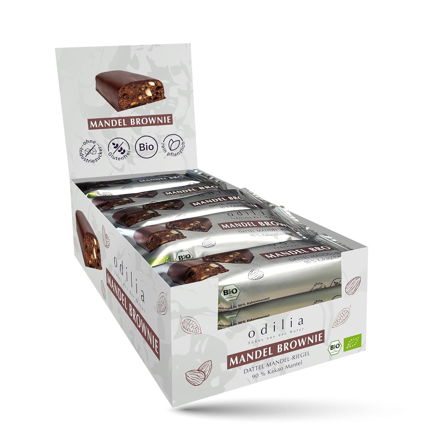 odilia Mandel Brownie Bio Dattel-Mandelriegel