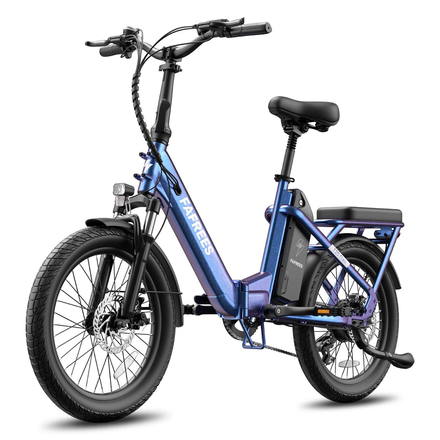 FAFREES F20 Flex Faltbares E-Bike, 25-Ah-Akku (herausnehmbar), 7-Gang-Schaltung