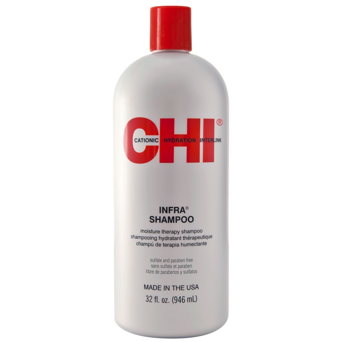 CHI Infra Shampoo Flasche mit rotem Verschluss, 946ml.