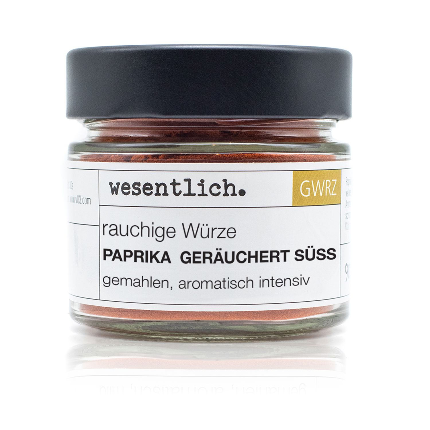 Paprikapulver geräuchert, süß von wesentlich.