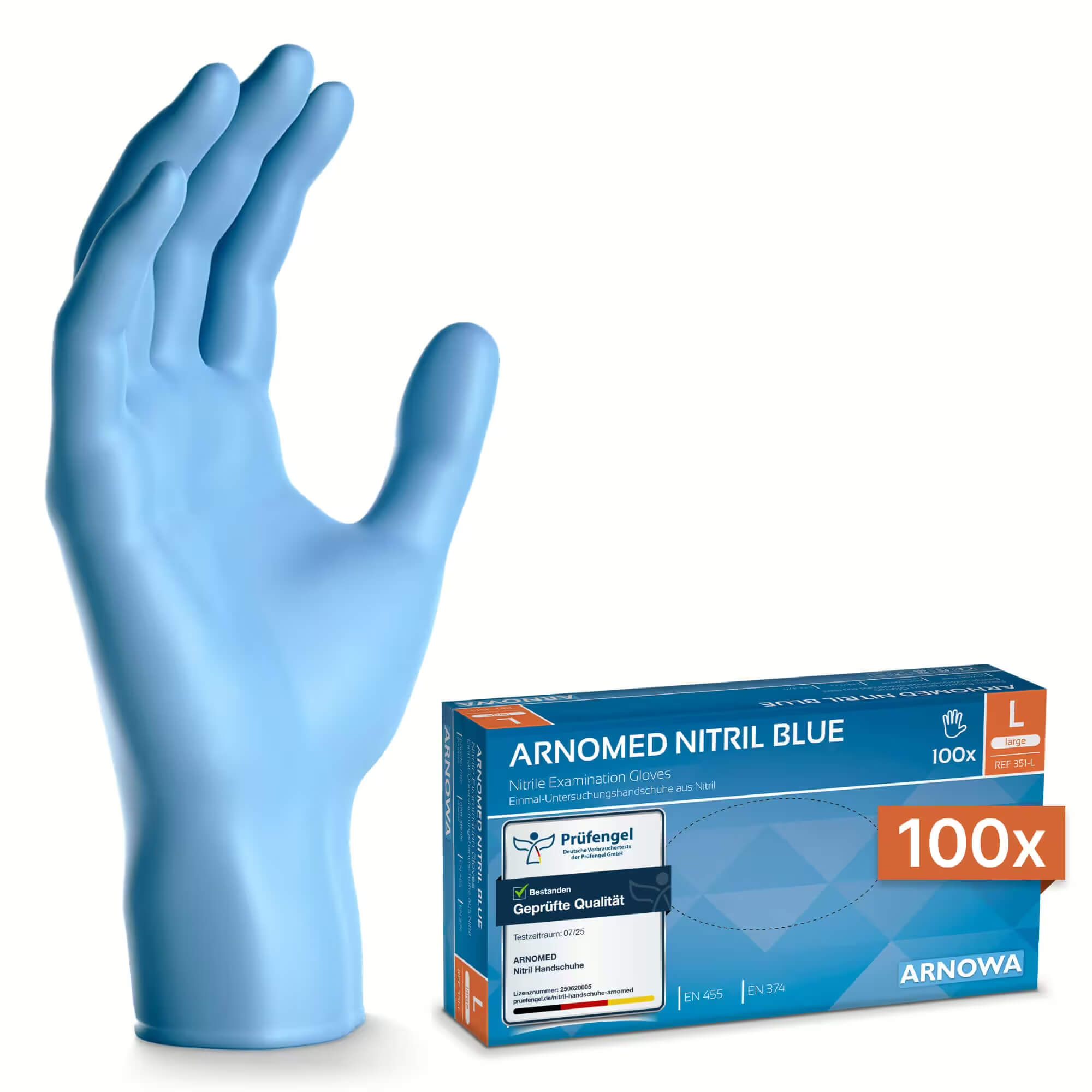 Arnowa Arnomed Nitril Blue Untersuchungshandschuhe Gr. L