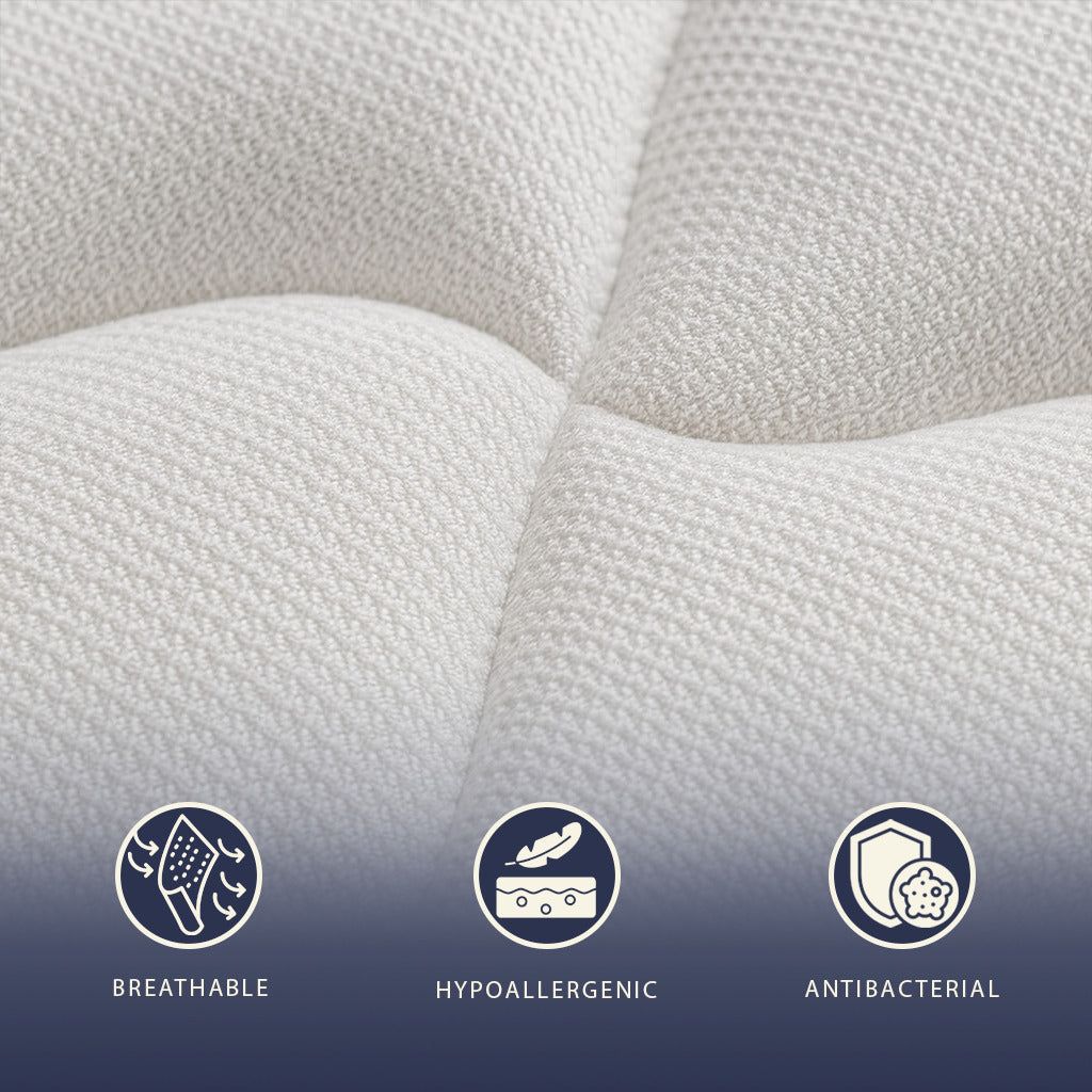 The White Stone Matratze Feuerhemmend 180x200 aus Memory Foam Höhe 20 cm | Orthopädisch