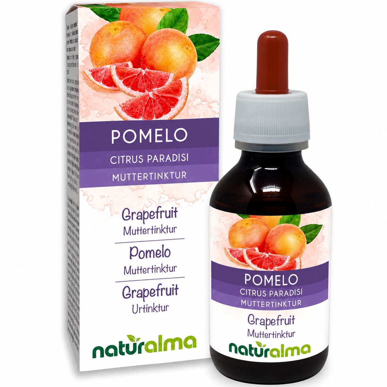Flasche mit Pomelo (Citrus Paradisi) Muttertinktur von Naturalma.