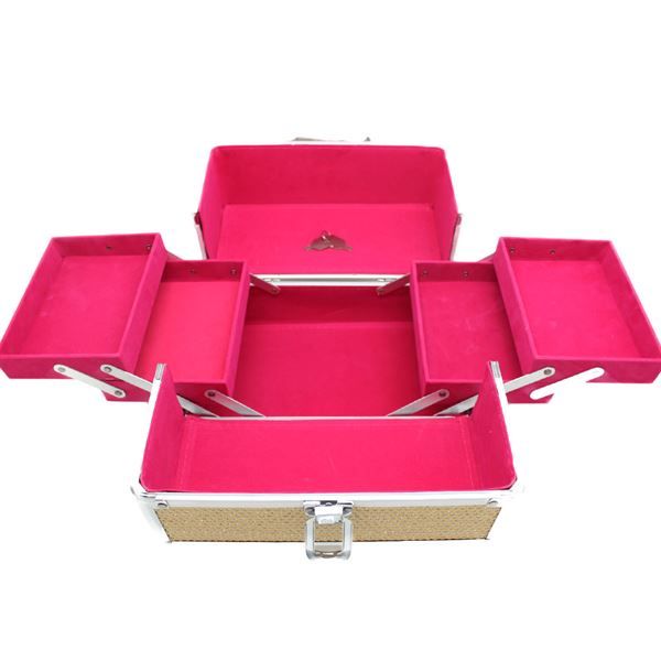 UNIQ Schmuckkasten / Schminkkasten aus Aluminium, gold