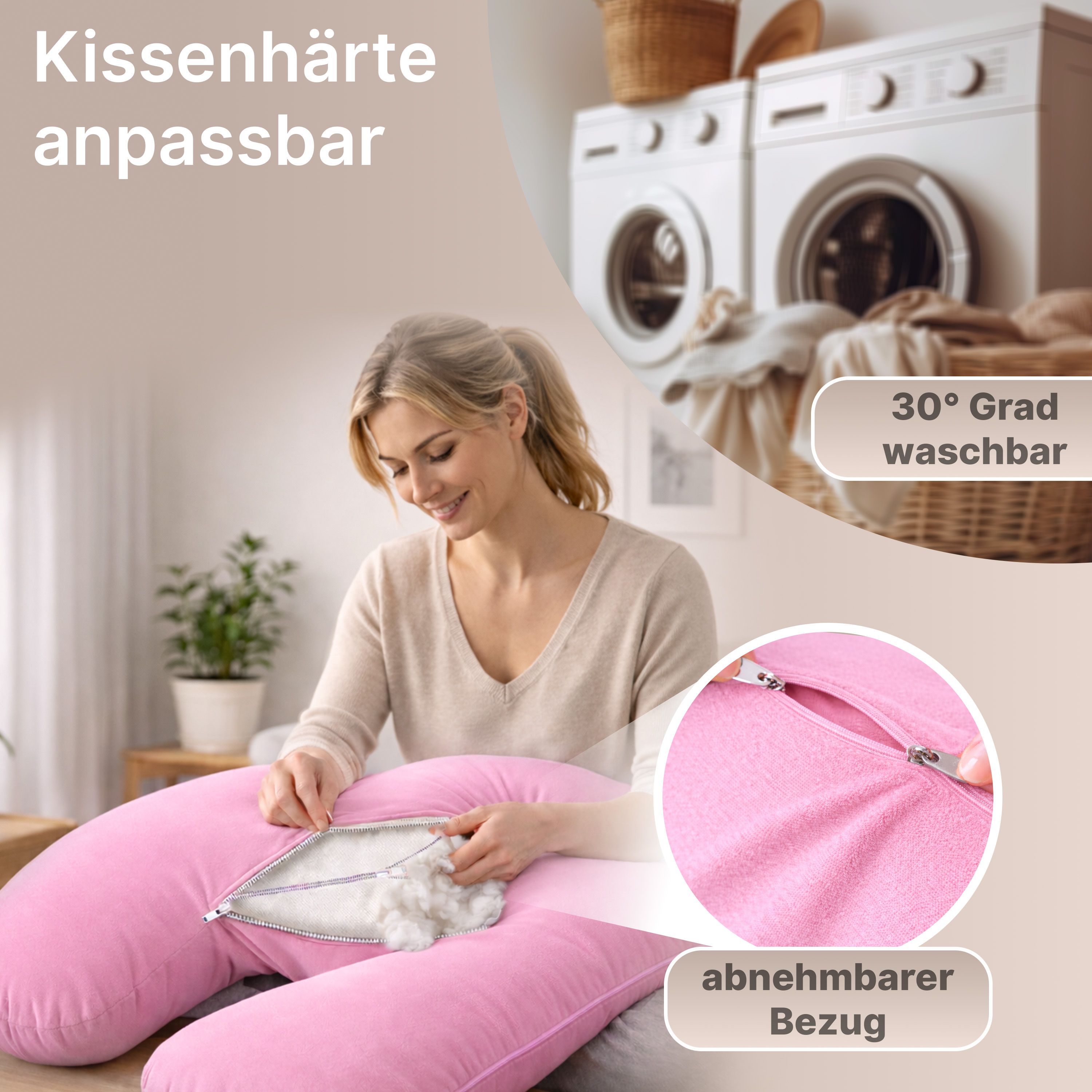 Multifunktions-Körperkissen mit Schlafmaske