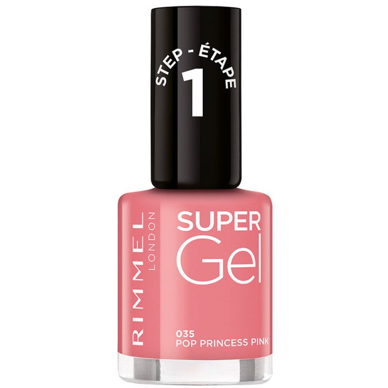 Rimmel Super Gel Nagellackflasche in Rosa, Nr. 035 Pop Princess Pink.