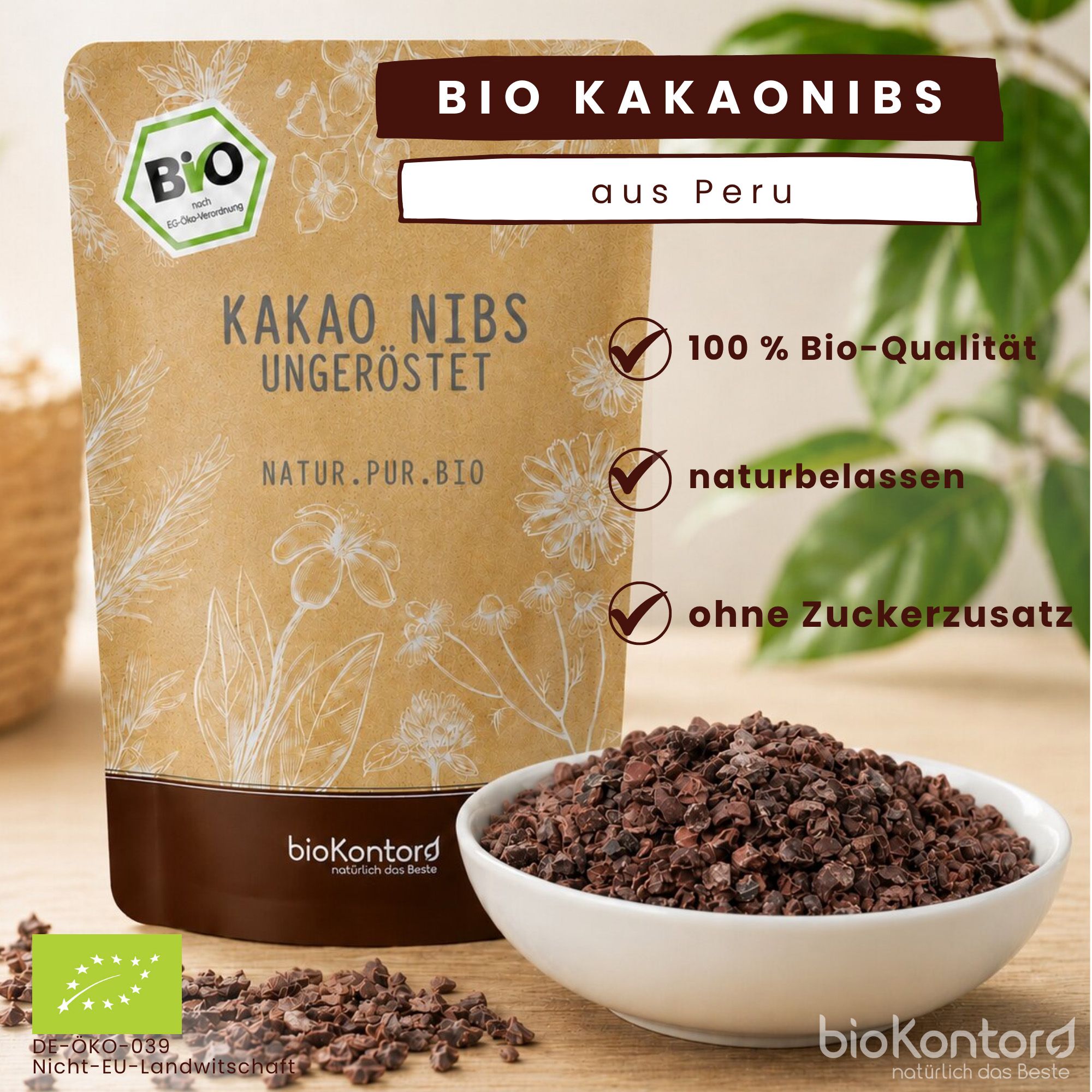 bioKontor Kakaonibs ungeröstet