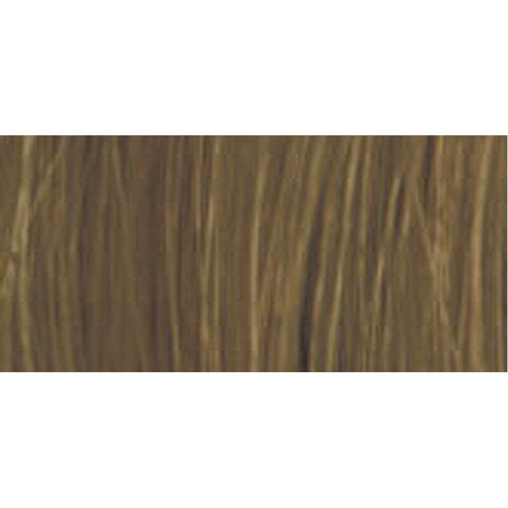Haarsträhne in goldbrauner Farbe. Gezeigt wird die Haarfarbe.