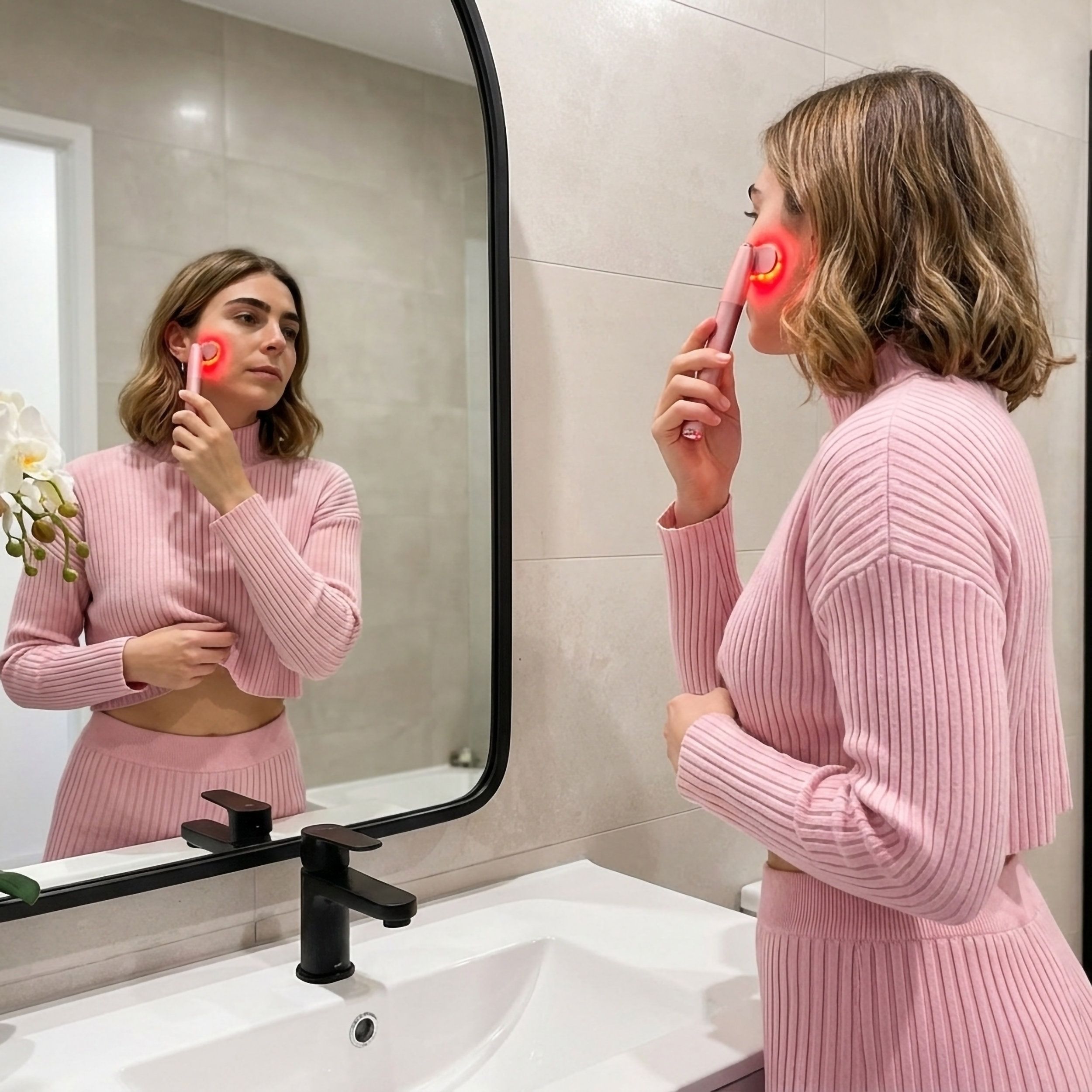 5-in-1 Anti-Aging Gesichtsgerät – RF-Radiofrequenz, EMS-Mikrostrom, LED, Wärme & Vibrationen