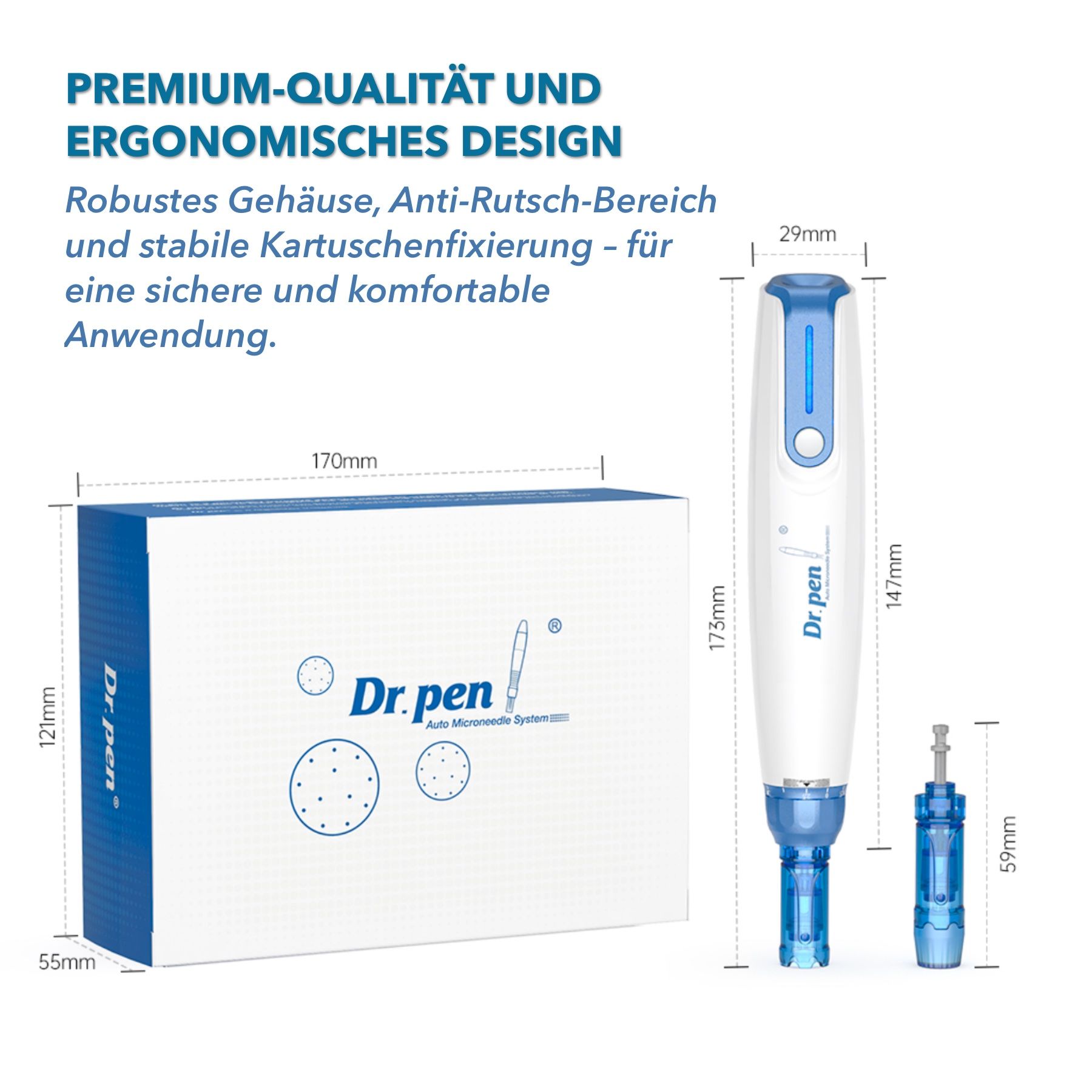 P-Beauty Dermapen Microneedling Gerät A9 für Hautpflege