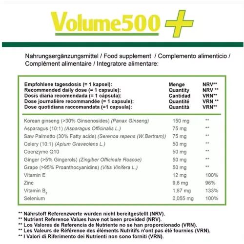 500Cosmetics Volume500 Sperma Tabletten