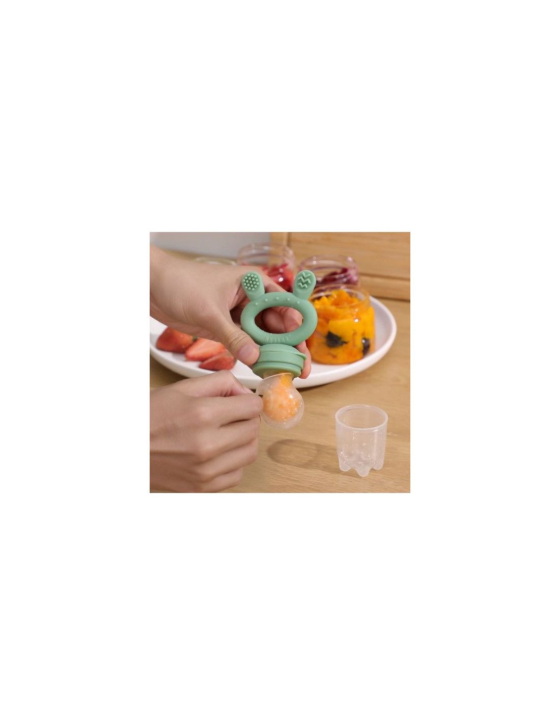 Fruchtsauger und Gefrierhülle Set - Orange