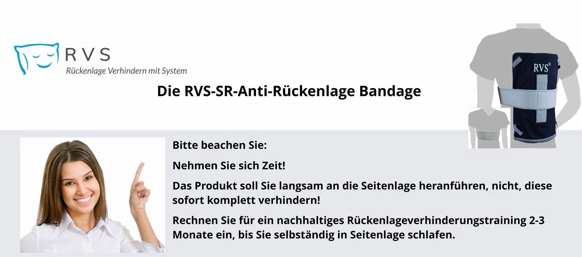 Anti-Schnarch-Bandage SR zur Rückenlageverhinderung