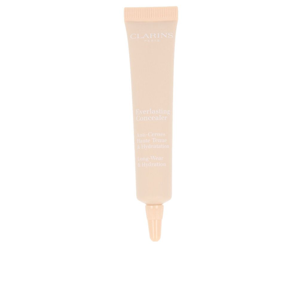Hellbraune Concealer-Tube. Schriftzug: Everlasting Concealer. Anti-Cernes, Haute Tenue & Hydratation. Long-Wear & Hydration.