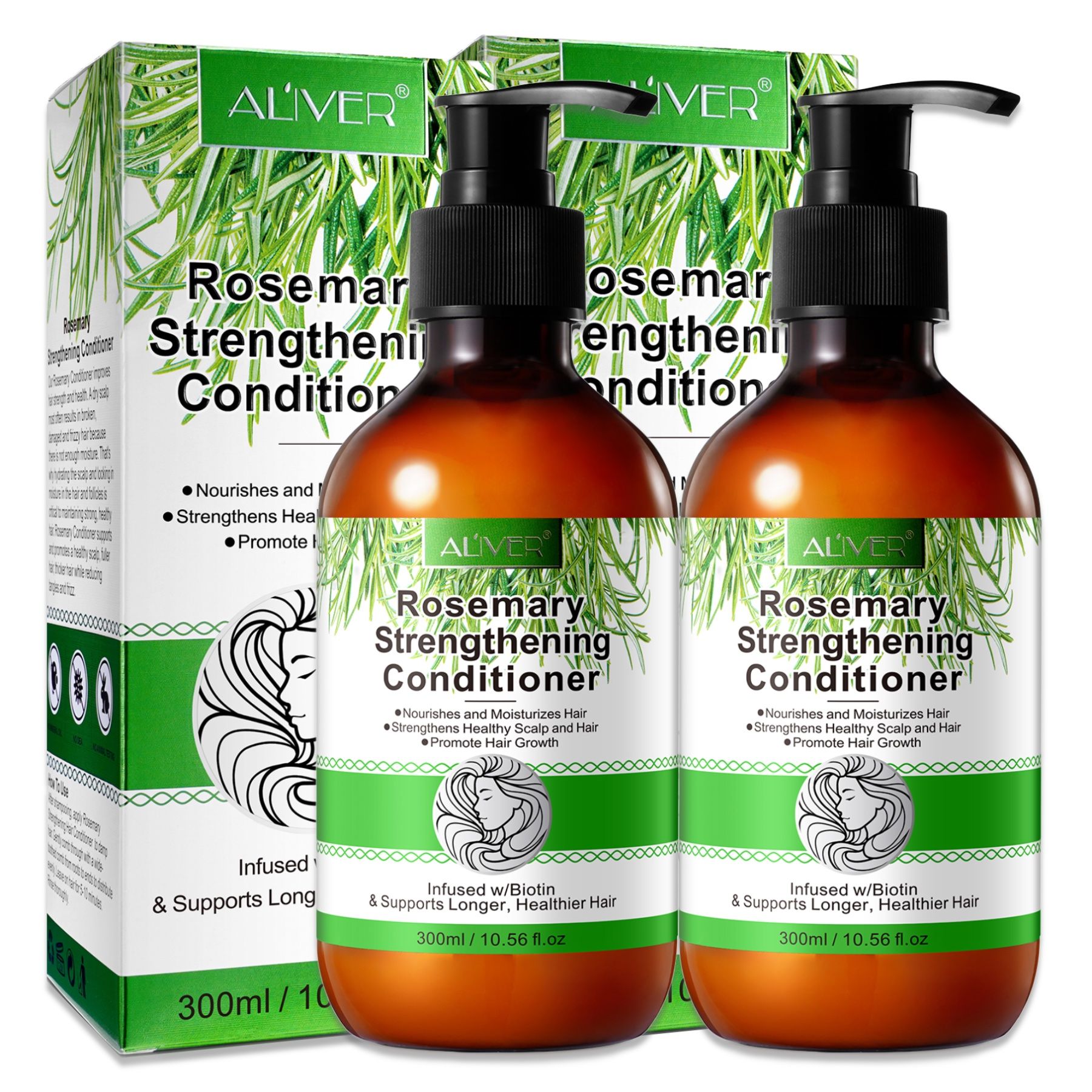 ALIVER Haarspülung mit Rosmarinöl für Haarwachstum