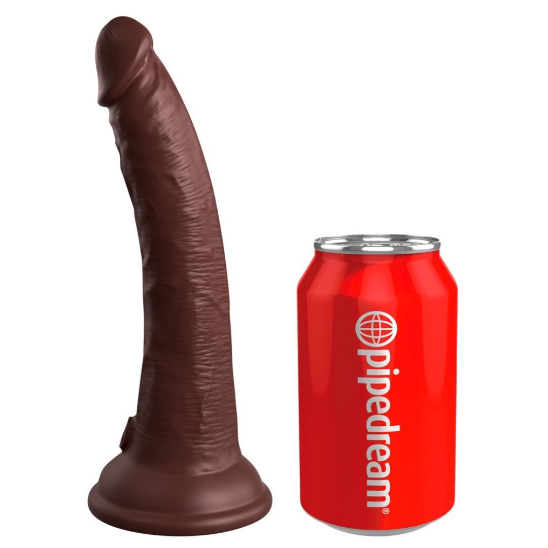 Naturdildo "7“ Dual Density Silicone" | Extra starker Saugfuß | King Cock Elite