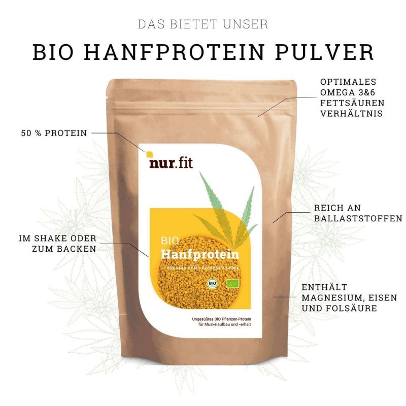nur.fit BIO Hanfprotein Pulver