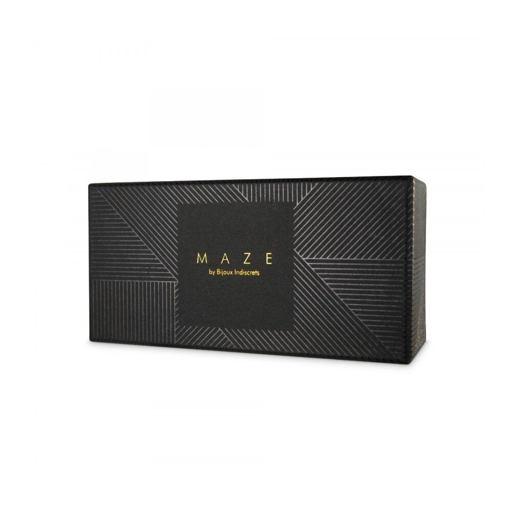 Bijoux Indiscrets - maze - Wide Cuffs - breite Armbänder/Handschellen aus Leder (vegan) - schwarz