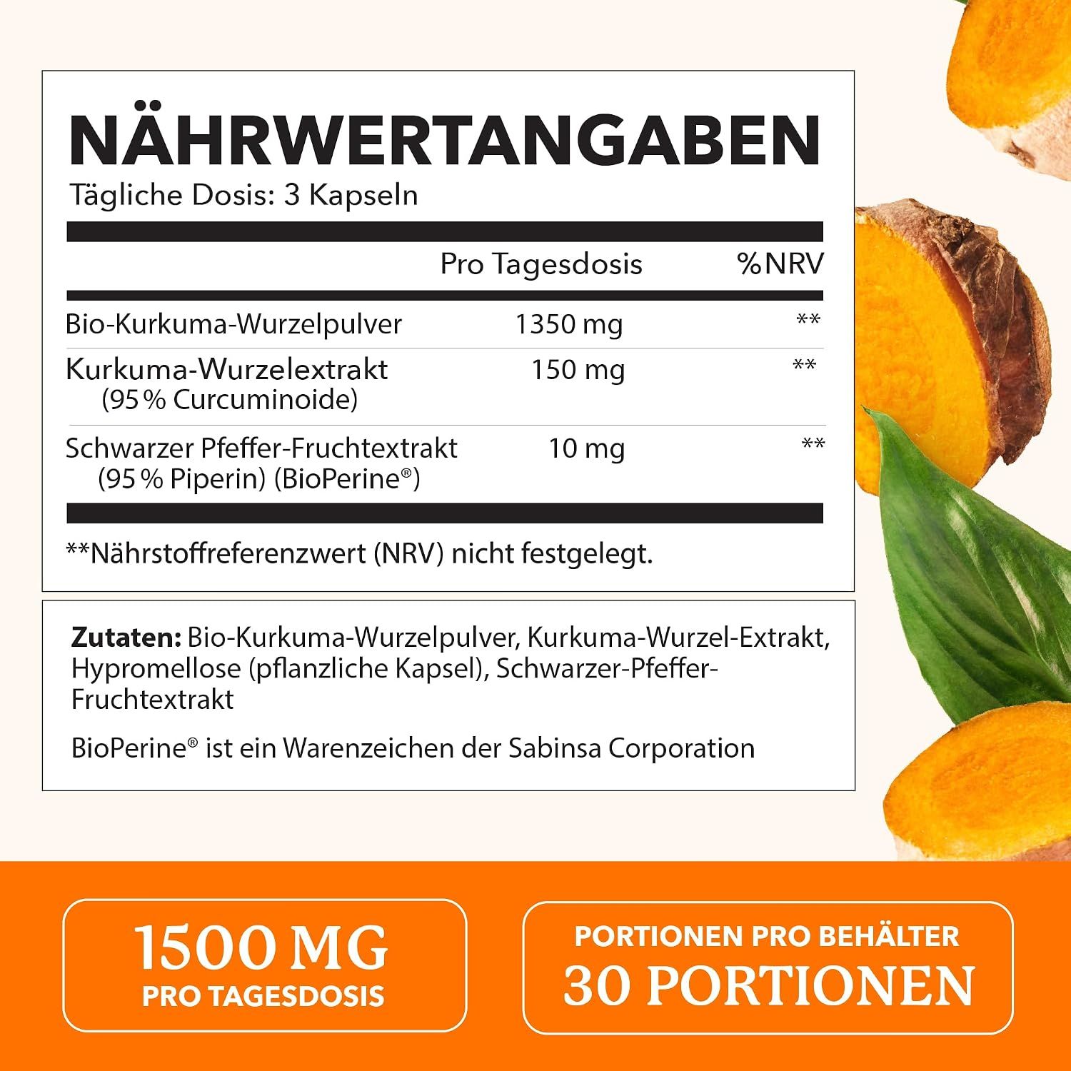 Flasche und Karton mit Bandini liposomalem Kurkumin.