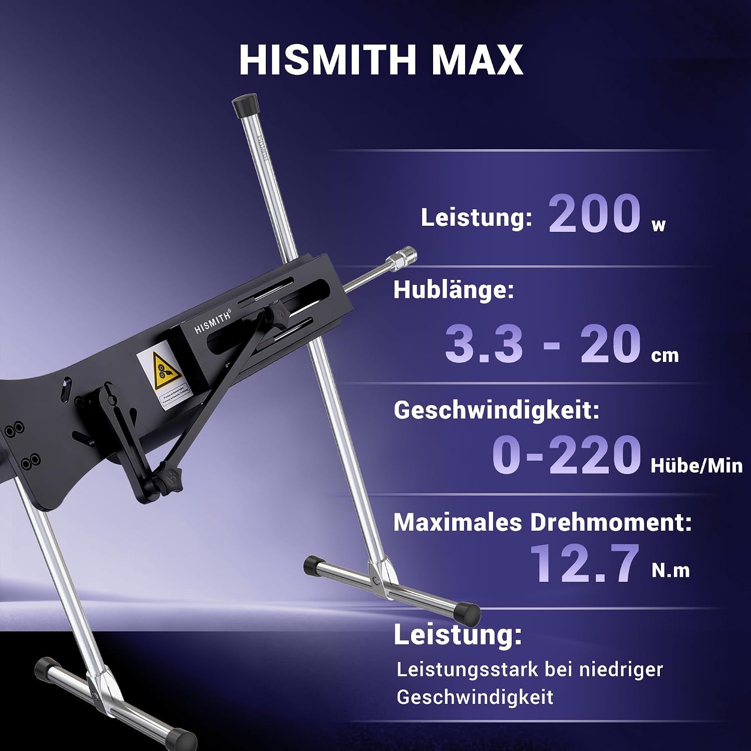 HISMITH MAX Sexmaschine 200 W mit App-Steuerung