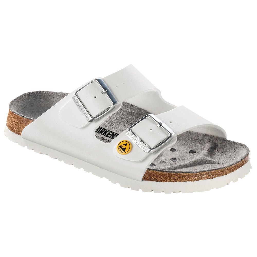 Birkenstock Arizona ESD Pantolette weiß normale Weite Gr. 35