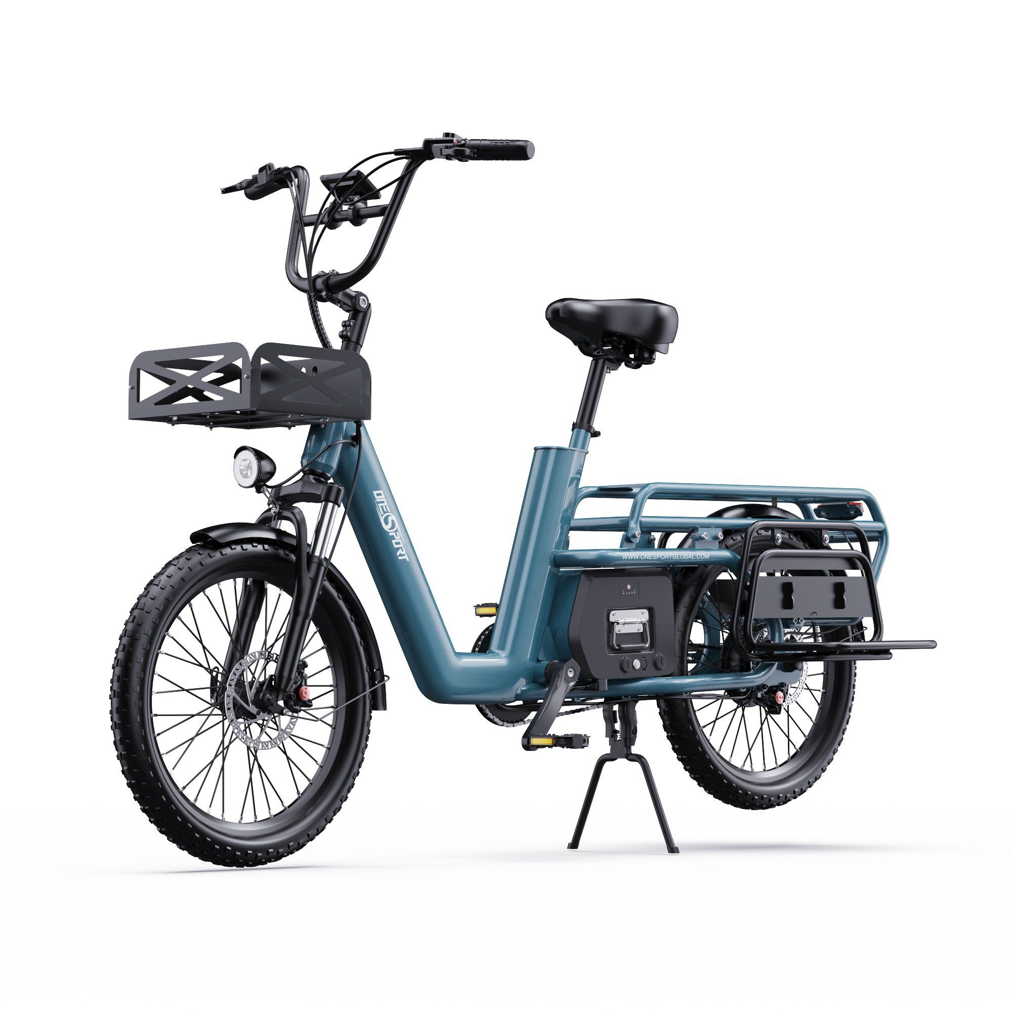 ONESPORT OT01 Longtail-Lastenrad mit 650-W-Motor und 48-V-27-Ah-Akku