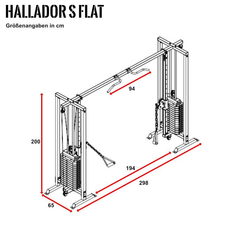 Supfit Hallador Kabelzugturm Basement Edition - Schwarz