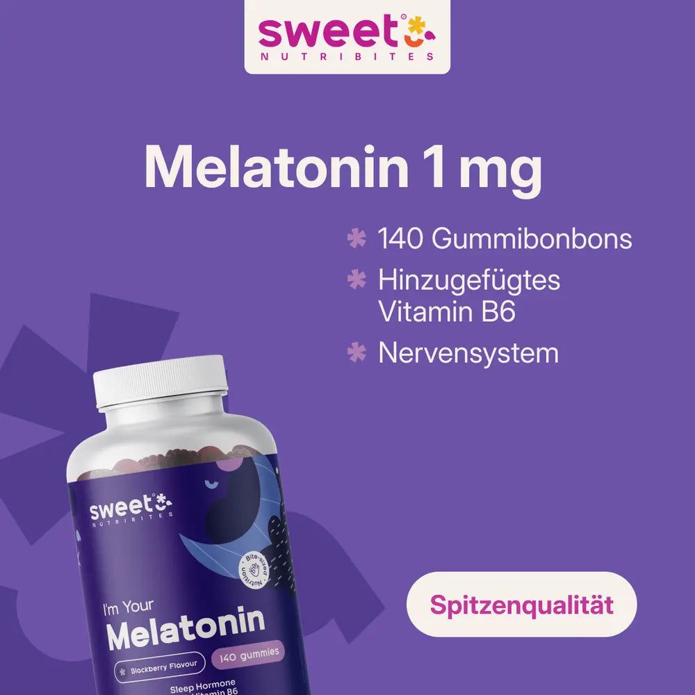 Sweet Nutribites Melatonin 1 mg – Gummibonbons mit dem natürlichen Hormon