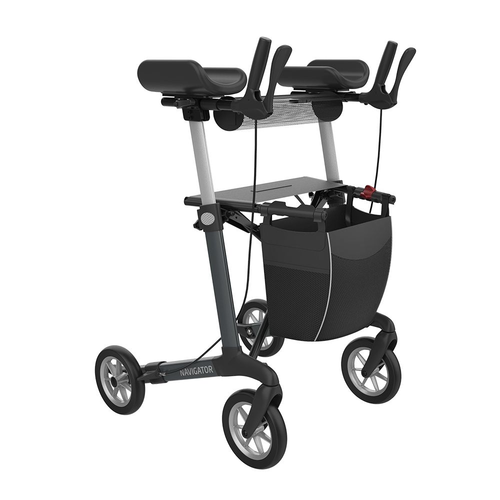 Rehasense Navigator Arthritis Rollator mit Unterarmauflagen und Softrädern