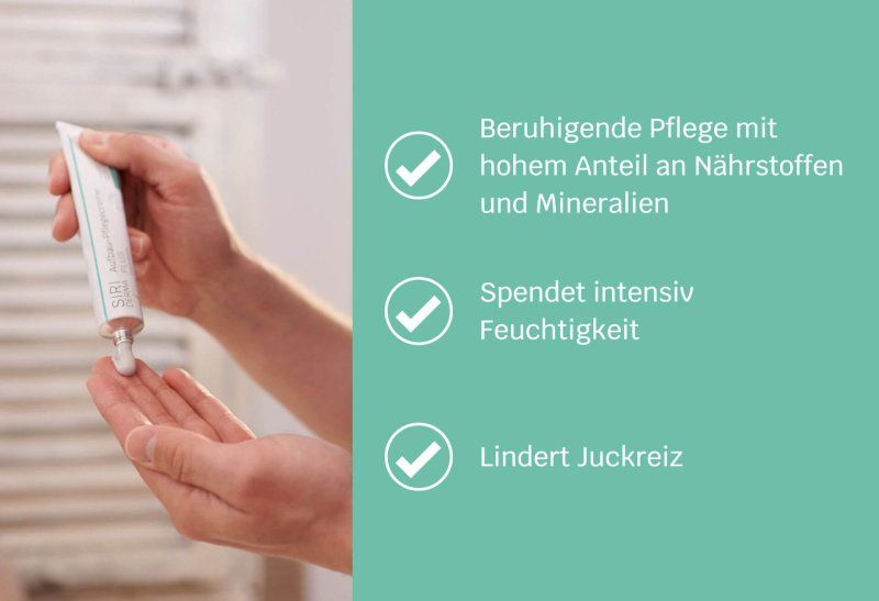 Siriderma Aufbau Pflegecreme Plus ohne Duft-Pflege für juckende, gerötete und gereizte Problemhaut.