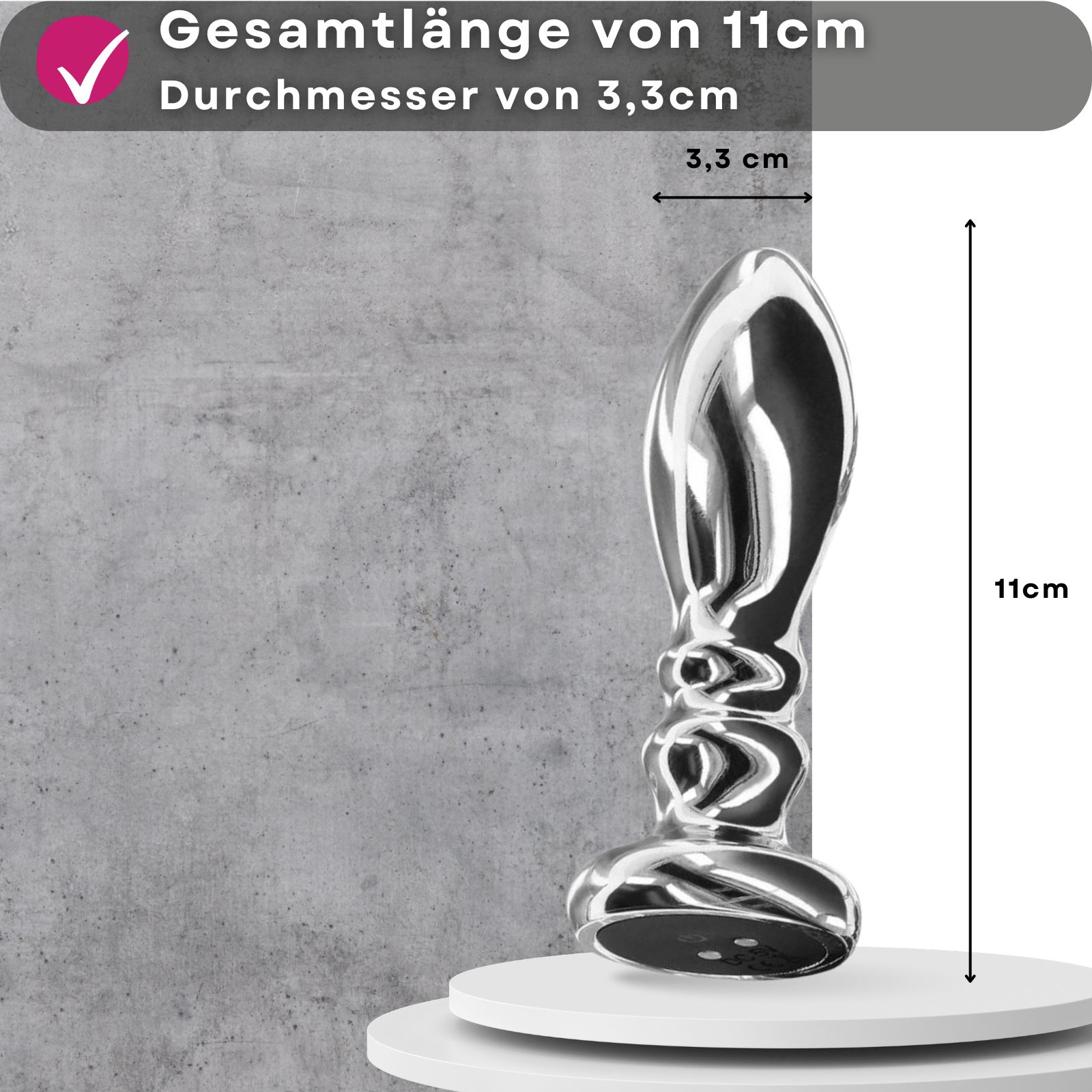 Lovelyness - Analplug aus Metall mit Vibration - Slider L