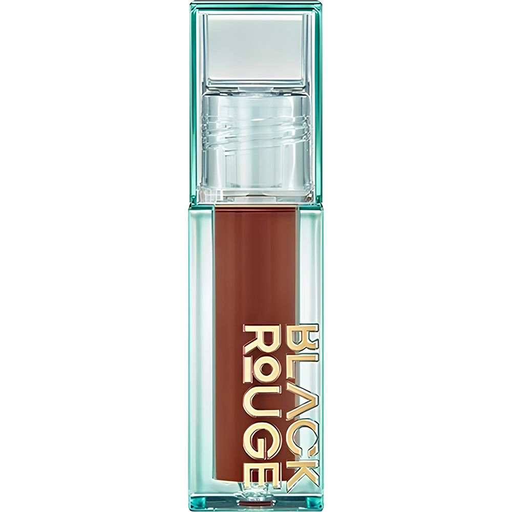 Lipgloss in einer transparenten Hülle. Der Lipgloss ist braun. Auf dem Produkt steht "BLACK ROUGE".