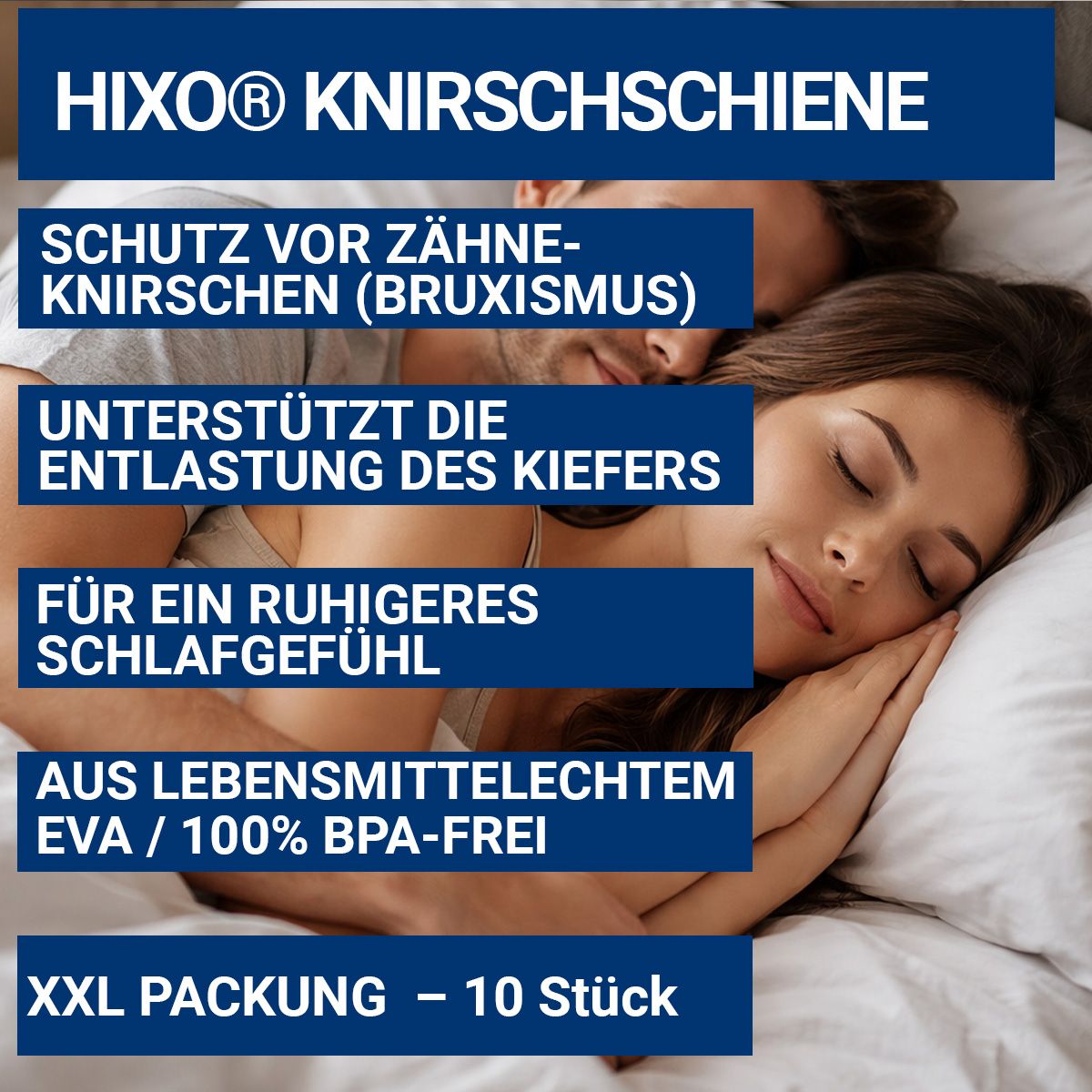 HIXO Knirscherschiene Aufbissschiene BPA-frei (Knirschschiene)