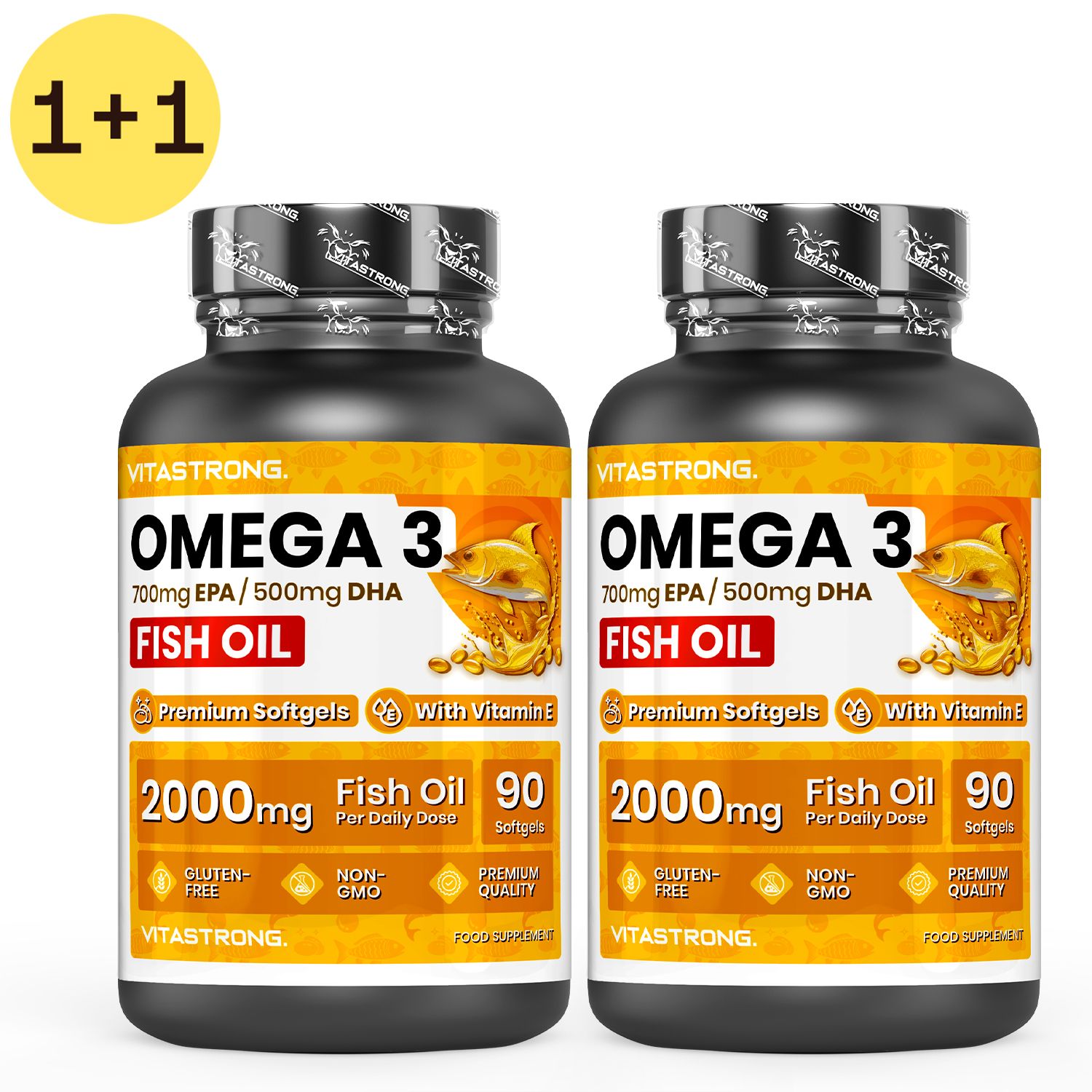 Vitastrong Omega-3 Hochdosiert – Reines EPA + DHA