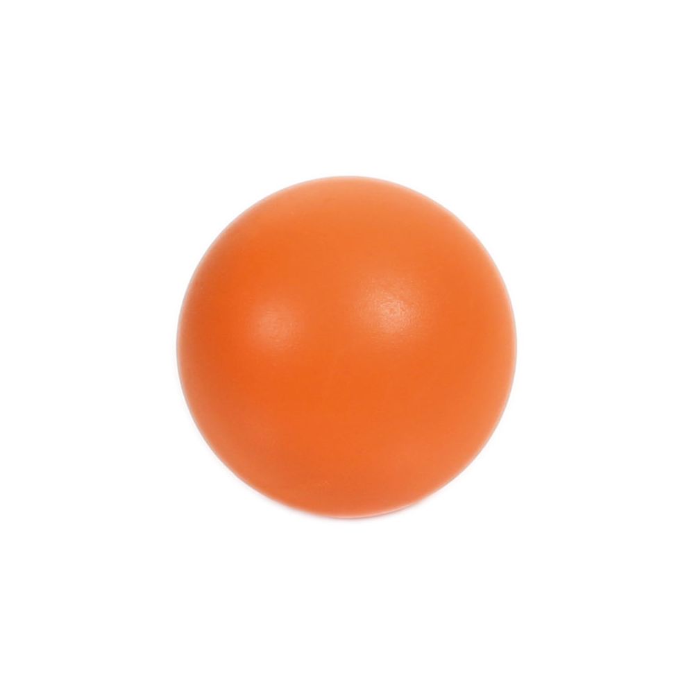 Oranger Ball. Glatte Oberfläche. Isoliert auf weißem Hintergrund.