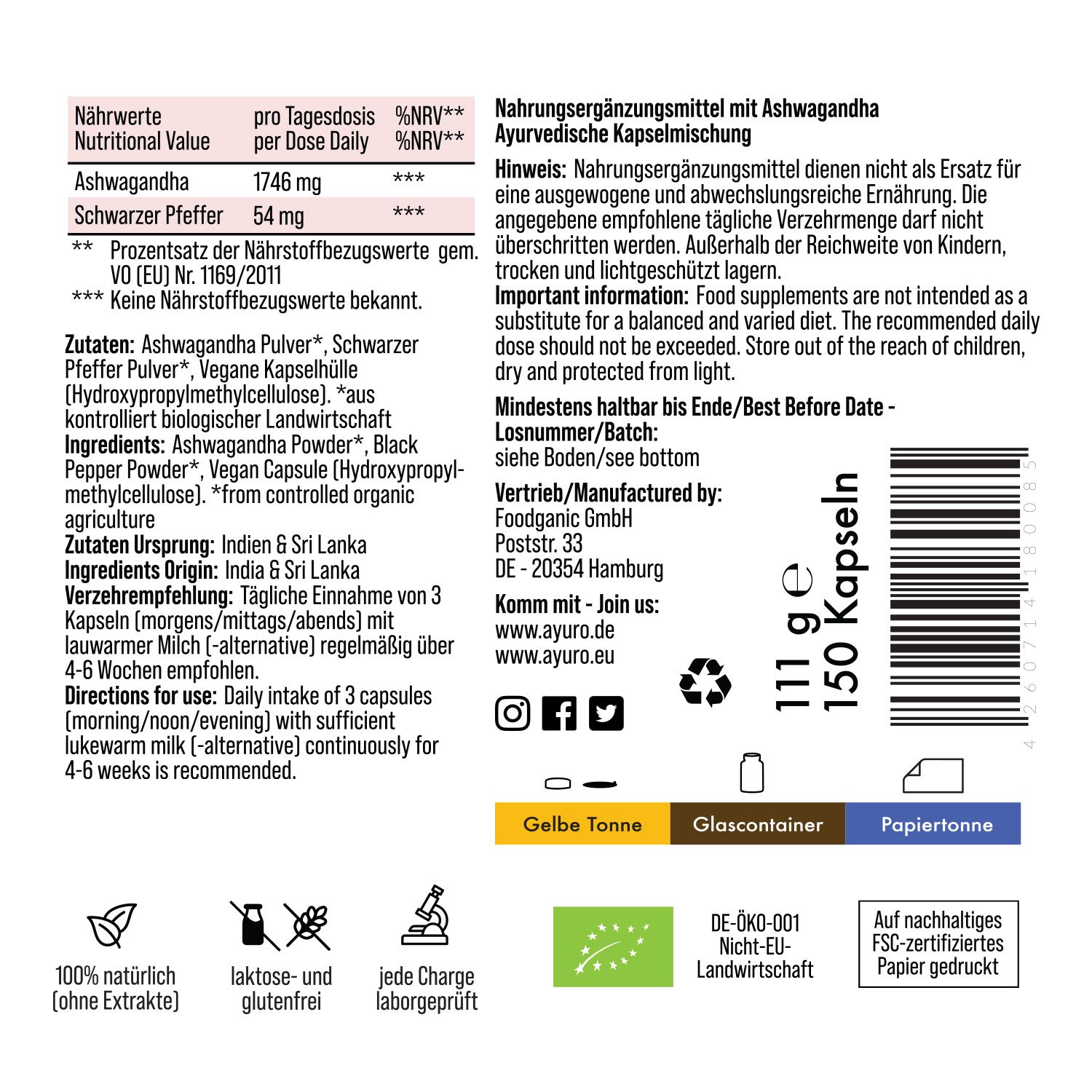 ayuro Bio Ashwagandha+