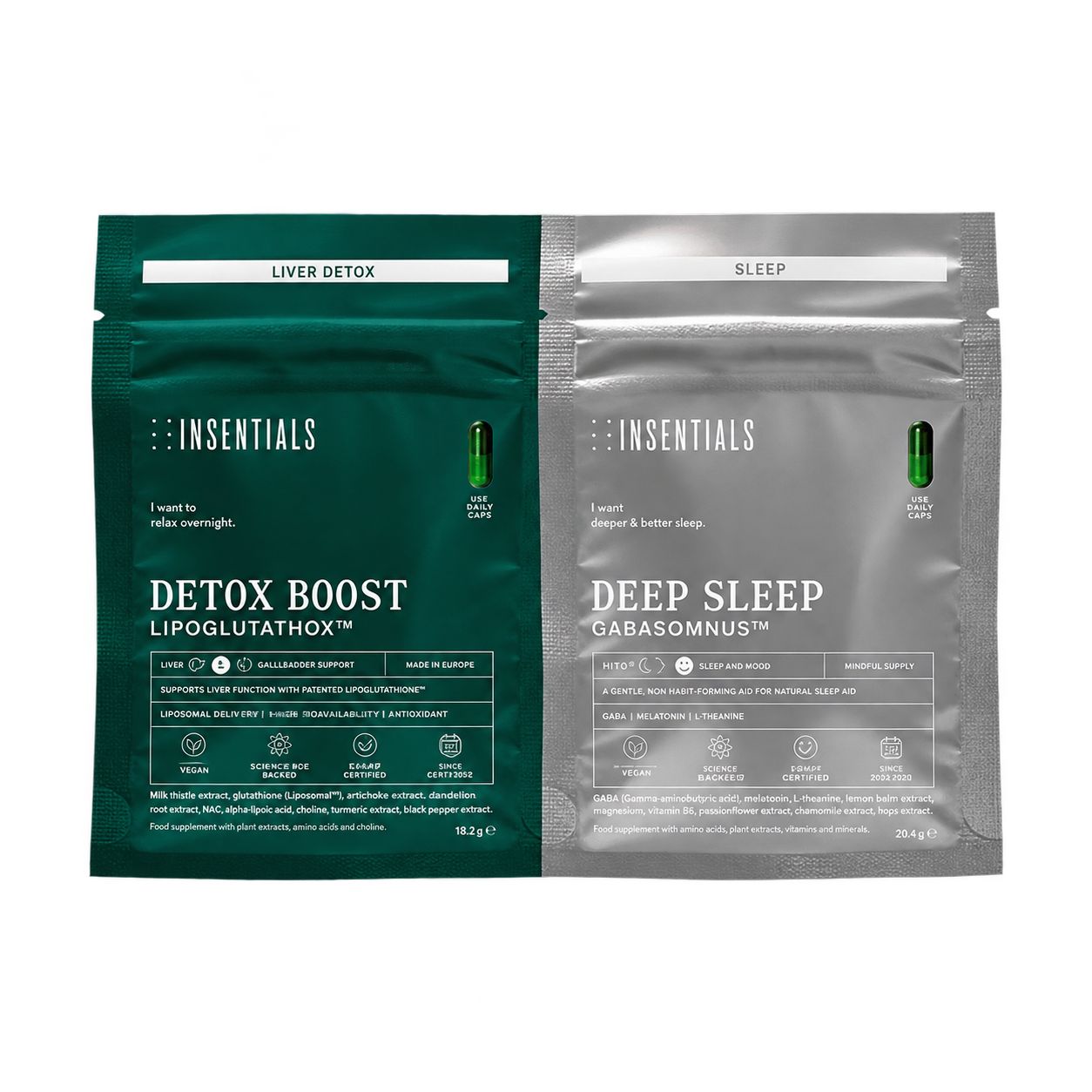 Insentials - Better Sleep Pack - Abendunterstützung für erholsamen Schlaf und normale Leberfunktion