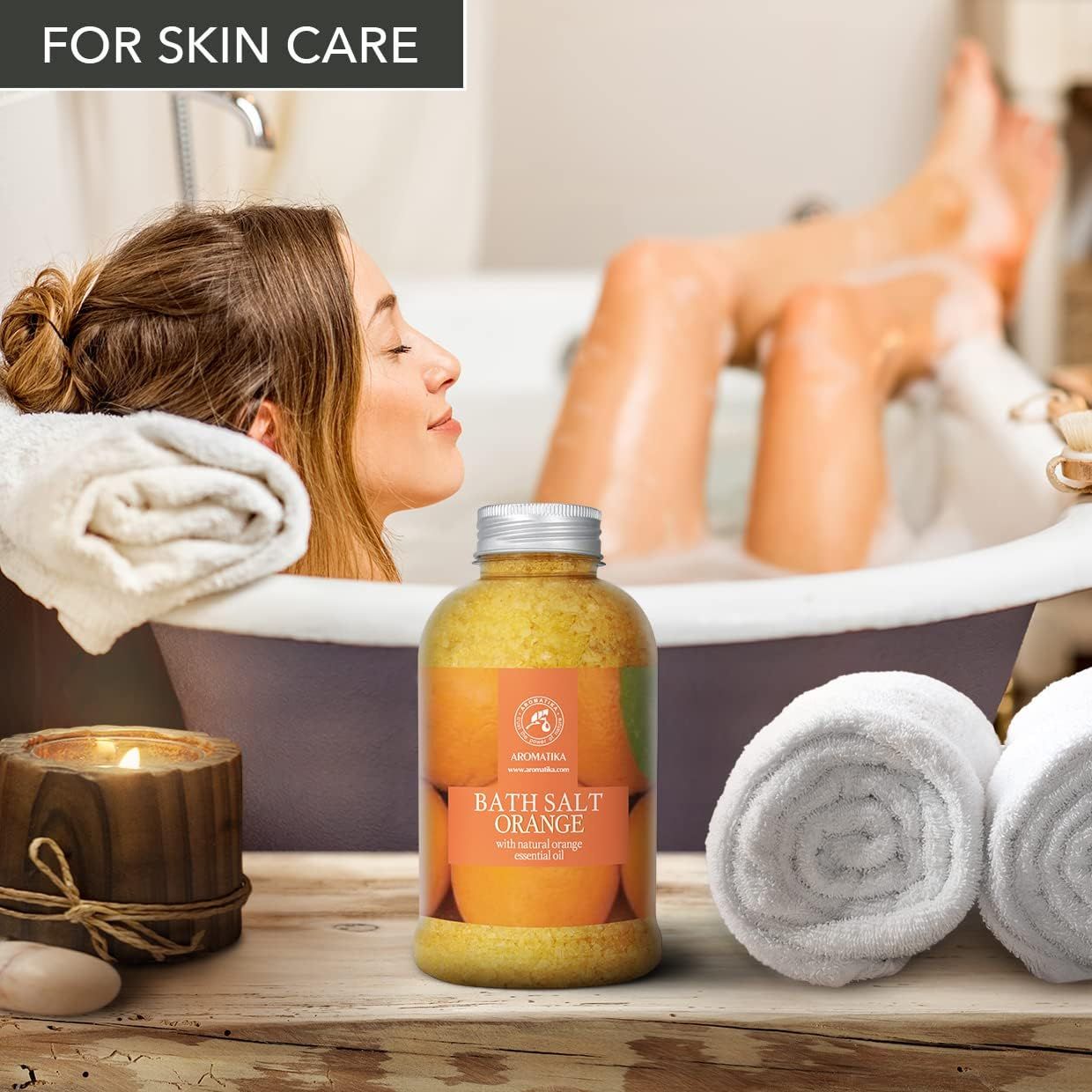 AROMATIKA  Badesalz mit Natürlichem Ätherischen Orangenöl