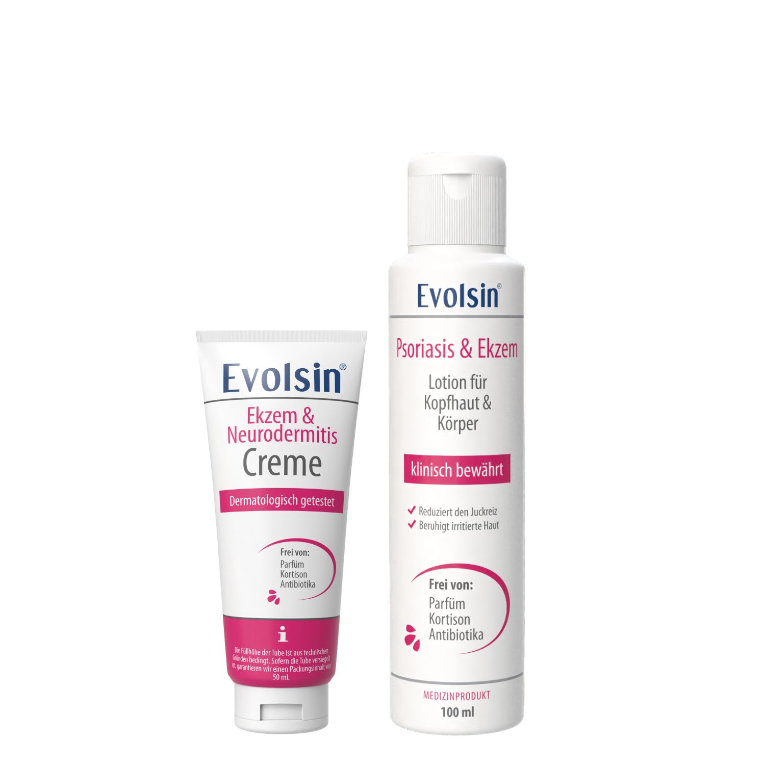 Evolsin® Ekzem & Neurodermitis Bundle (Creme & Lotion) - Mindert Juckreiz & beruhigt gereizte Haut
