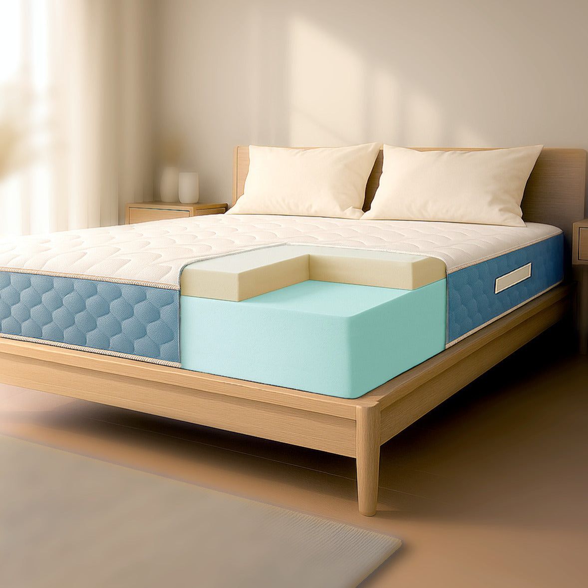 The White Stone Orthopädische Matratze 90x200 cm Höhe 21 cm | Ergonomisch und Atmungsaktiv