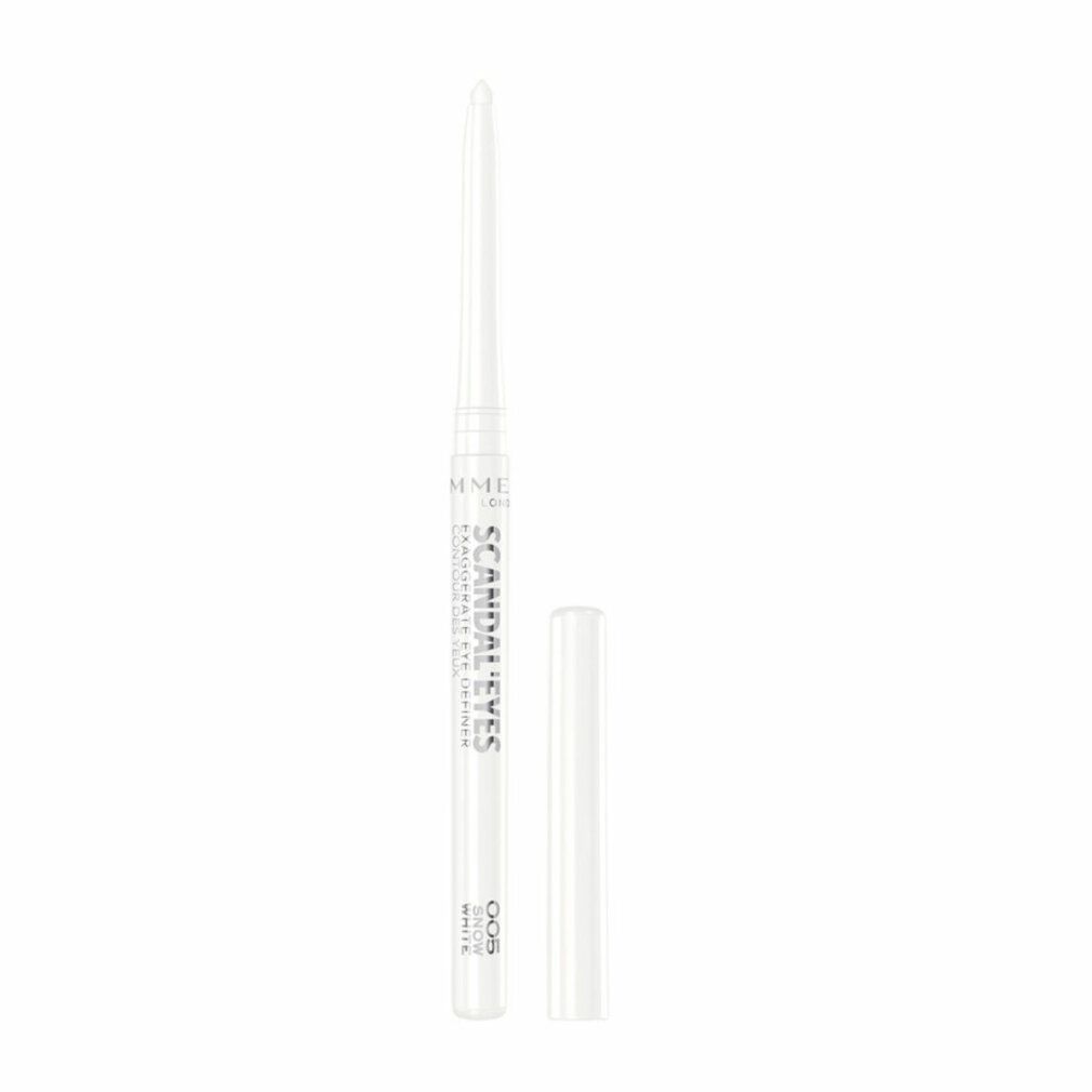 Weißer Eyeliner-Stift mit Kappe, Schriftzug 'SCANDAL EYES'.