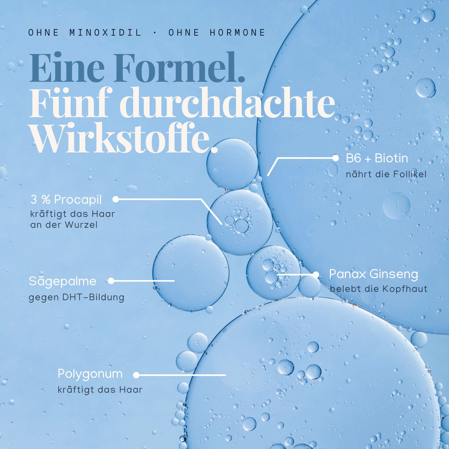 Hairforte Spray 3% Procapil Inhaltsstoffe in Blasen.