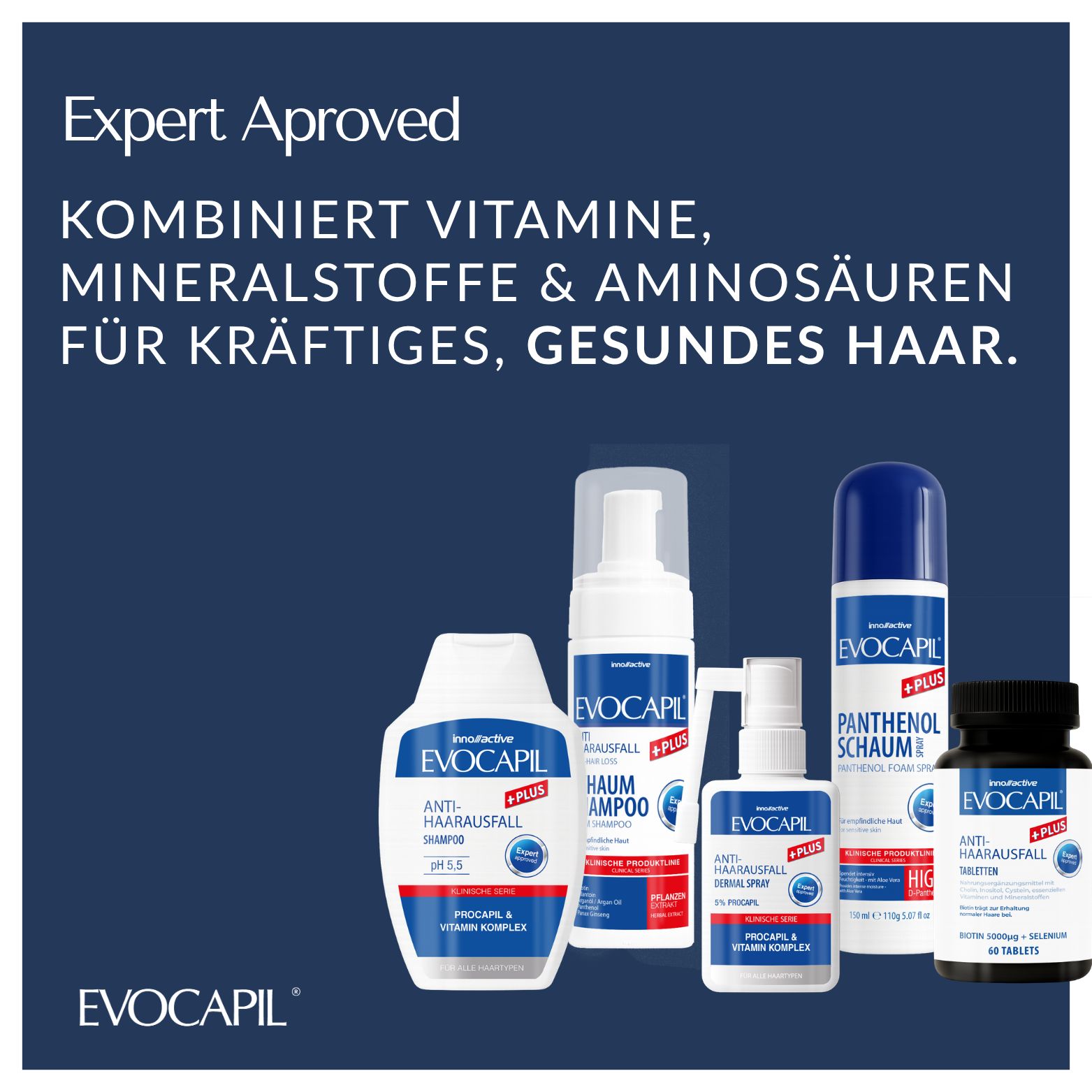 Evocapil Plus: Einfache Einnahme: 1 Tablette, 2x täglich, für 3 Monate.