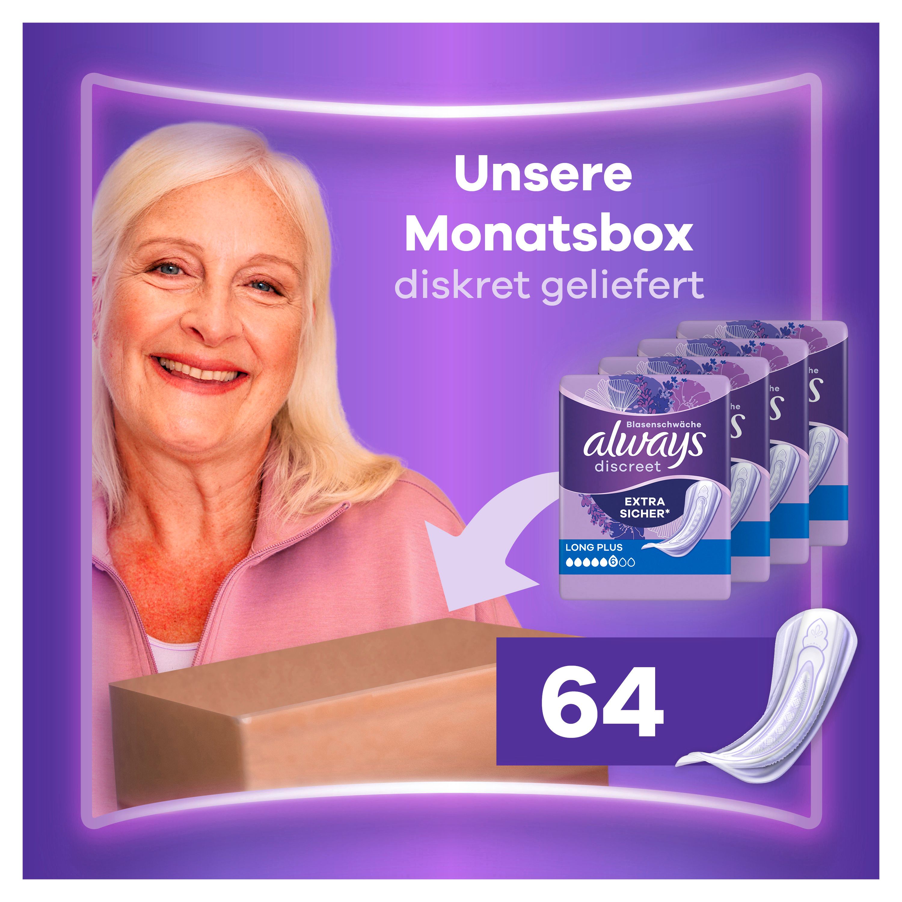 always - Inkontinenzeinlagen "Discreet Long Plus"