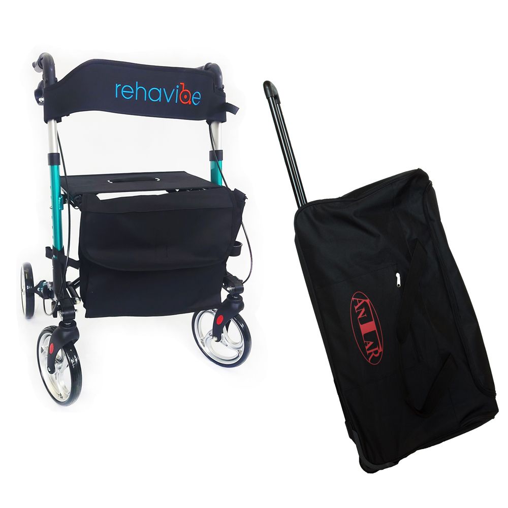 SET! Neu! Leichtgewicht, Aluminium, klappbarer Rollator mit bequemer Transporttasche!